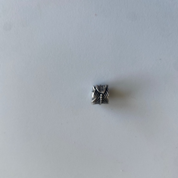 Pandora Retired 925 Rolled Feather Bead Charm - Picture 5 of 5